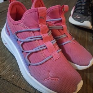 Puma Vibrant Pink and Lavender Sneakers